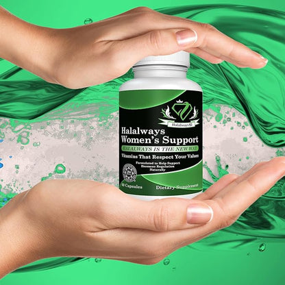 Halalways Women's Support Certified Halal Supplement Women's Support | Special Formula | Hormone Regulator w/Natural Ingredients | Made in USA | 60 Capsules
