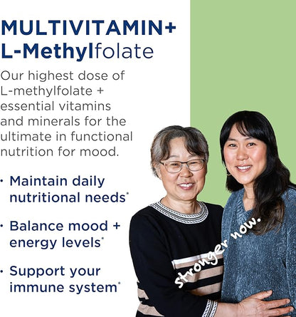 MethylPro Multivitamin + L-Methyfolate 15mg - One Daily Multivitamin + L-Methylfolate Supplement for Brain Health + Energy Support - with Vitamin D3, Vitamin C, Vitamin B Complex + More (30 Capsules)