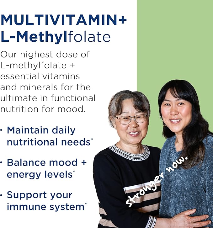 MethylPro Daily Multivitamin + L Methlyfolate 5mg - 2-in-1 Men's & Women's Multivitamin with 5 MTHF Supplement - Promote Balanced Brain Health, Mood, Immune & Energy Support (30 Capsules)