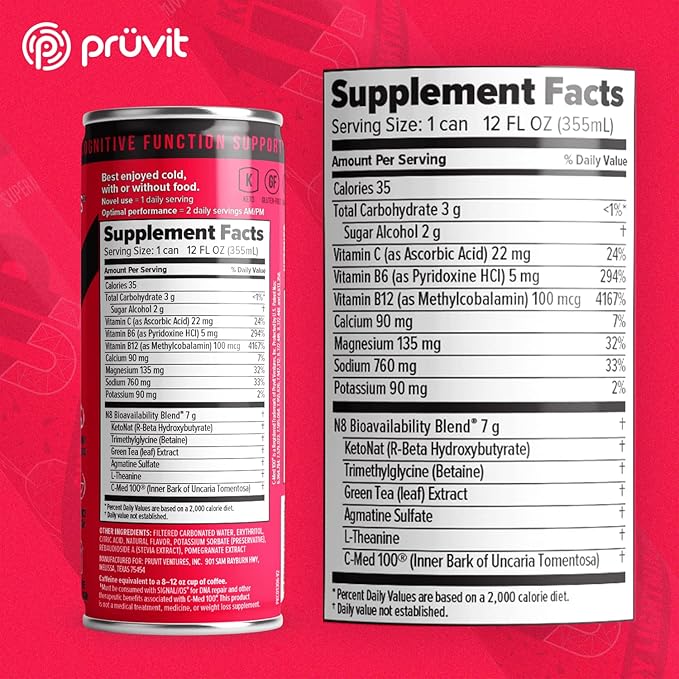 The Cherry Lightning Keto//Up® Drink – Ready-to-Drink Ketones for Focus for Men and Women - 12 Pack