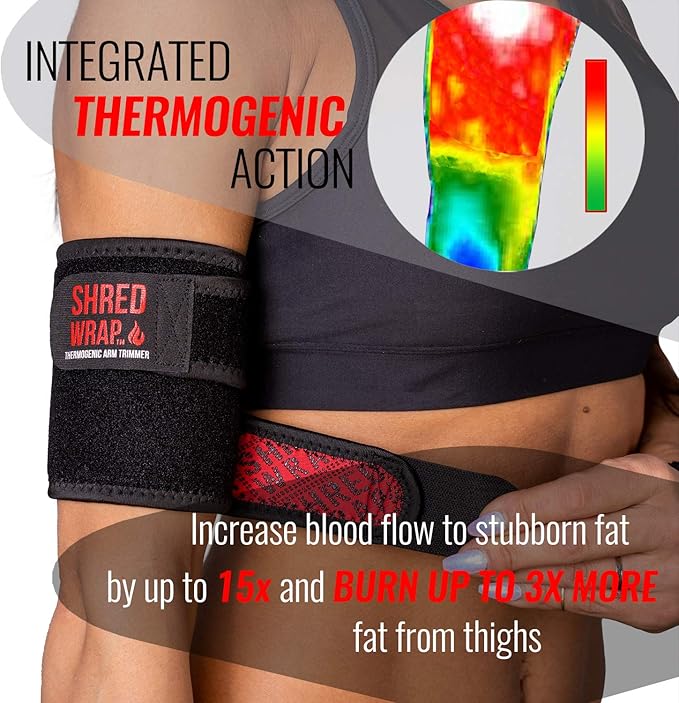 Iron Bull Strength Shred Wraps for Arms - Thermogenic Arm Trimmers for Weight Loss - Premium Fat Burning Bands with Slimming Technology - Arm Body Wraps Toner and Shaper