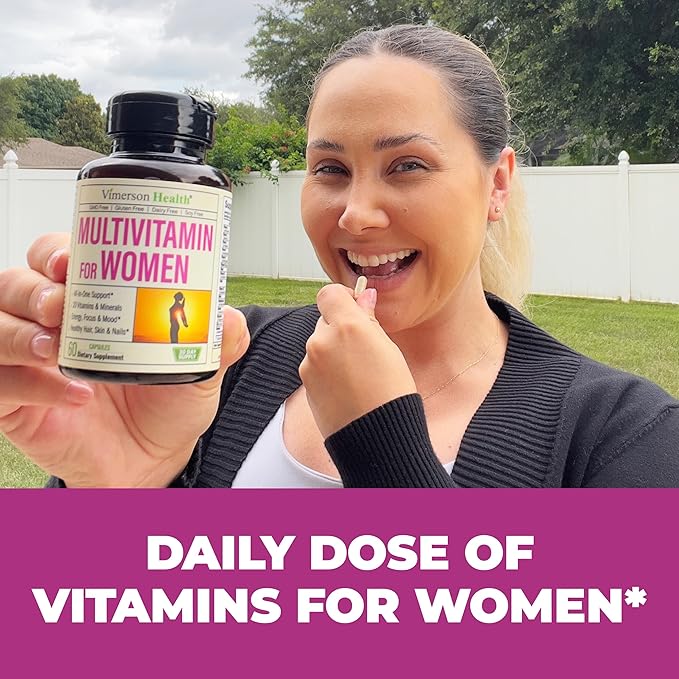 Multivitamin for Women - Daily Womens Multivitamin & Multimineral with Vitamin A, C, D, E, B12, Zinc and More Vitamins for Women - Womens Vitamins for Energy, Focus, and Womens Health. 60 Capsules