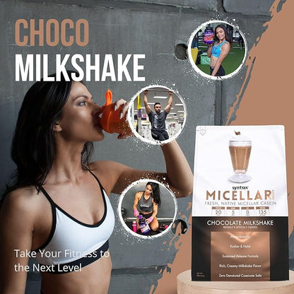 Syntrax Bundle: Micellar Créme, Chocolate Milkshake, 2 Pounds with Worldwide Nutrition Keychain