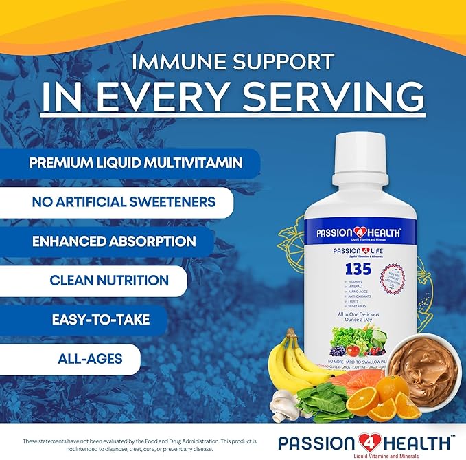 Mega Liquid Multivitamins, Trace Minerals, Amino Acids, Turmeric for Adults, Men, Women, Teens, Kids, Non-GMO, No Soy, No Dairy