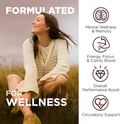 Nutrivein Korean Red Panax Ginseng 1600mg - 120 Capsules - High Potency for Energy, Focus, Performance, Vitality & Immune Support - for Men and Women