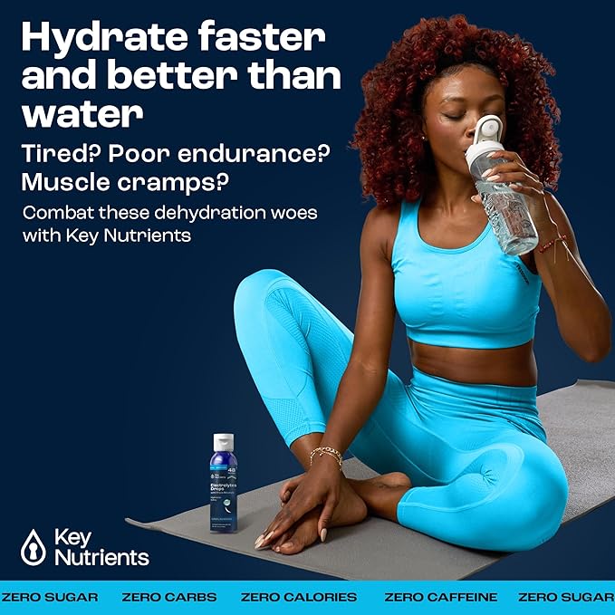 KEY NUTRIENTS Trace Minerals Liquid Electrolytes Rapid Hydration & Muscle Recovery 4oz - 72 Trace Minerals, Unflavored Electrolyte Drops for Drinking Water, Sodium Post Workout & Recovery, 48 Servings