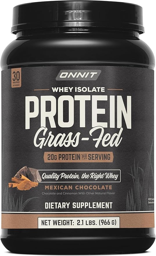ONNIT Grass Fed Whey Isolate Protein - Mexican Chocolate (30 Servings)