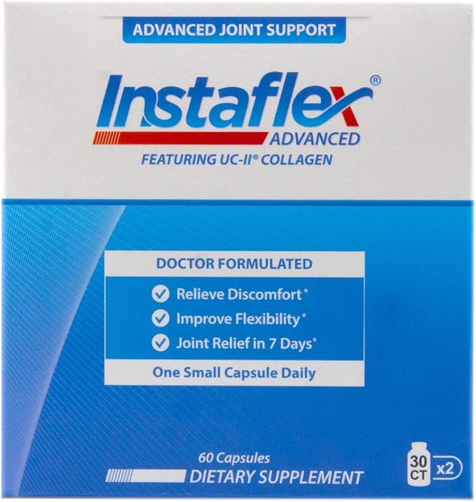 Instaflex Advanced Joint Support Nutritional Supplement Capsule with Doctor Formulated Joint Relief Supplement, Featuring UC-II Collagen & 5 Other Joint Discomfort Fighting Ingredients, 60 Ct