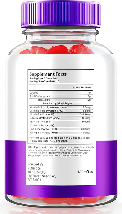 Ultra Quick Keto ACV Gummies, Ultra Quick Keto + ACV, All Natural Supplement, Premium Keto Plus ACV Formula, Apple Cider Vinegar 1000MG, Official UltraQuick Reviews (60 Gummies)