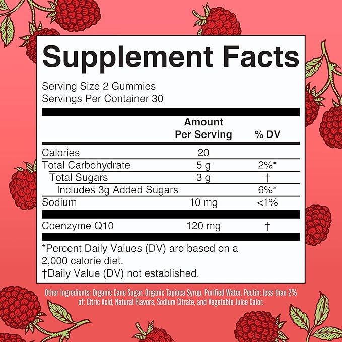 MaryRuth Organics CoQ10 | 1 Month Supply | CoQ10 Gummies | CoQ10 Supplements for Adults| Gummy Supplements for Heart Health & Cellular Energy | Vegan | Non-GMO | Gluten Free | 60 Count