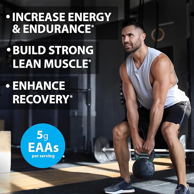 Ultimate 100% Essential Amino Acids Powder [Berry Flavor, 60 (5g) servings] All 9 EAAs & BCAAs (L-Leucine, L-Isoleucine & L-Valine) Amino Acids Supplement for Women & Men for Energy, Muscle & Recovery