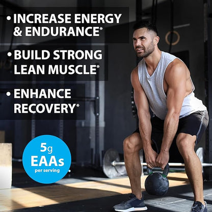 Ultimate 100% Essential Amino Acids Powder [Berry Flavor, 60 (5g) servings] All 9 EAAs & BCAAs (L-Leucine, L-Isoleucine & L-Valine) Amino Acids Supplement for Women & Men for Energy, Muscle & Recovery