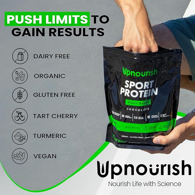 Vegan Sport Protein Powder Chocolate – 30g Plant Based Protein, VELOSITOL, BCAAs, Organic Greens & Fruits, Probiotics, Tart Cherry for Post Workout Recovery, Inform Sports Certified Keto - 20 servings