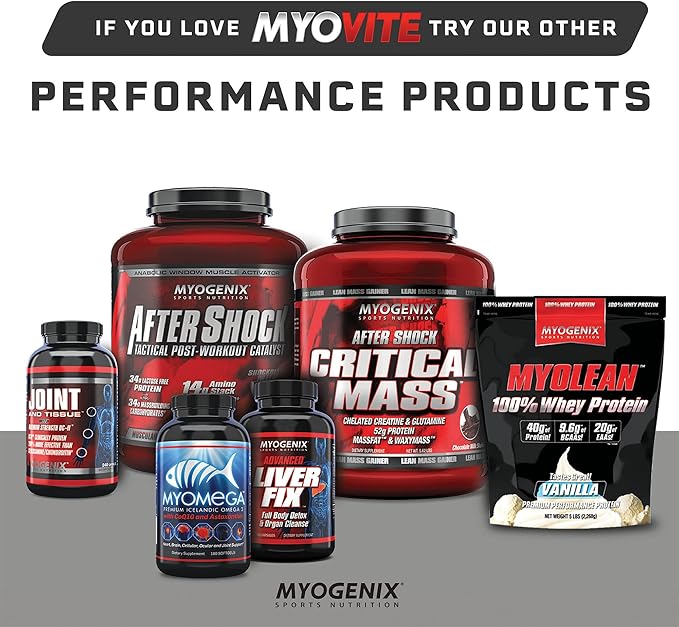 Myogenix Myovite Multivitamins for Athletes - High Performance Vitamins For Men and Women Athletes, Easy-to-Swallow Daily Vitamins (44 Packets/Box)