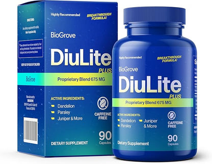 Water Pills for Swollen Feet & Legs (Easy-to-Swallow) Reduces Water Retention, Puffiness Without Side Effects - Top Value & Quality for Water Weight Loss - Diulite Will Have a Fast Effect on Your Body