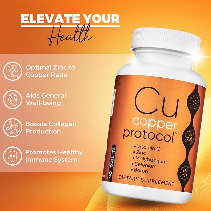 Mineral Supplement Tablets with Copper, Zinc, Vitamin C, Selenium, Boron, and Molybdenum - 90 Tablets/Bottle