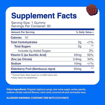 Feel Great Kids Elderberry Gummies with Zinc and Vitamin C | Kids Immune Support Sambucus Elderberry Gummies | Berry Flavored Vegan Kids Multivitamins | 90 Day Supply