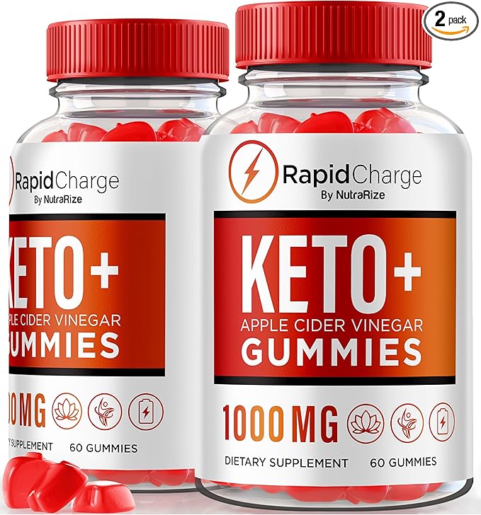 (2 Pack) Rapid Charge Keto ACV Gummies, Premium Rapid Charge Keto + ACV Gummies to Support Overall Health, All Natural Apple Cider Vinegar, Keto Plus ACV Gummy Formula, Gomitas Review (120 Gummies)