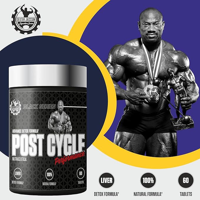 Dexter Jackson Black Series Post Cycle Performance | Advance Detox Formula| 60 Tablets, 30 Servings