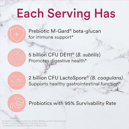 SmartyPants Men's & Women's Probiotic Immunity Gummies: Prebiotics & Probiotics for Digestive Health & Immune Support Supplement, Gluten Free, Vegan, Strawberry Crème Flavor, 60 Count (30 Day Supply)