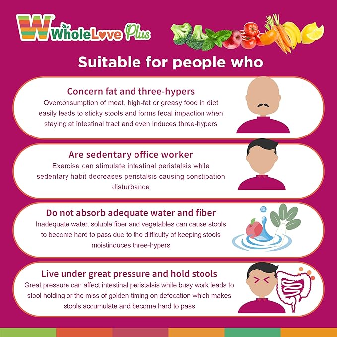 NOTO WholeLovePlus Super Cleanse Probiotics for Women & Men - Daily Probiotic Supplement, Support for Your Body, Grade Prebiotics & Probiotics, 28 sachets