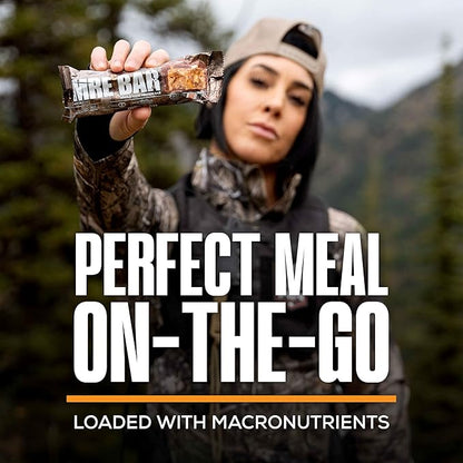 REDCON1 x Mossy Oak MRE Protein Bar, Caramel Trail Mix - 20g of Whole Food Protein + MCT Oil - Easily Digestible, Macro Balanced Low Sugar Meal Replacement Bar (12 Count)