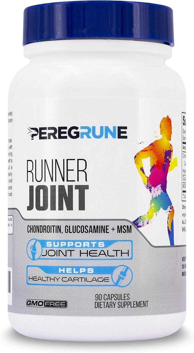 Runner Joint Support Supplement - Healthy Knees, Back, Cartilage, & Joints – Glucosamine Chondroitin MSM- GMP Certified Running Supplements and Joint Support for Athletes – 90 Capsules