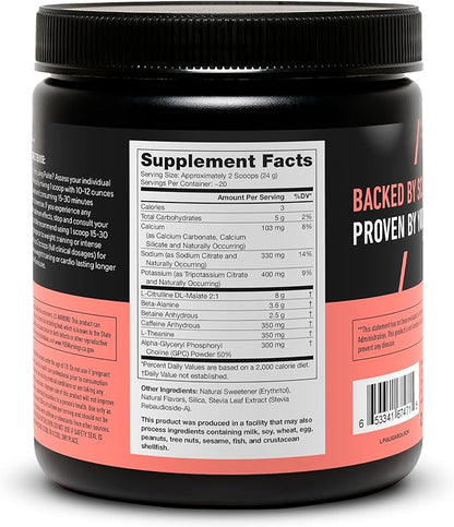 LEGION- All Natural Nitric Oxide Preworkout Drink to Boost Energy, Creatine Free, Naturally Sweetened, Beta Alanine, Citrulline, Alpha GPC (Arctic Blast)