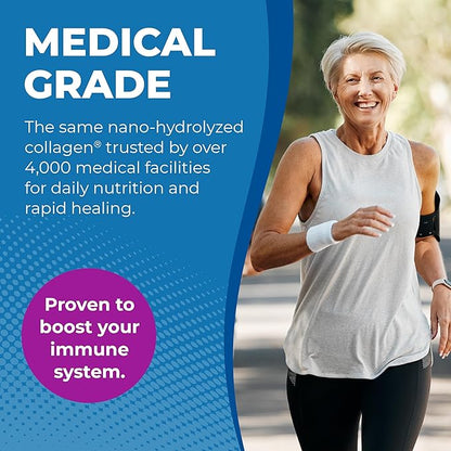 Liquid Collagen Protein Shot, 17g Clear Protein Nano-Hydrolyzed Grass Fed Collagen, 2g Arginine for Wound Support, Gluten Free, Sugar Free, 0g Carbs, Non GMO, Berry, 1 fl oz, 24 Pack