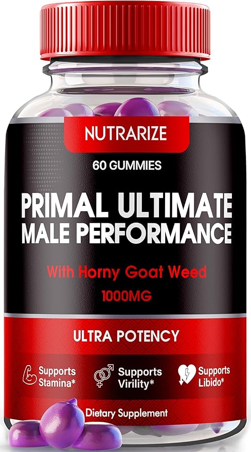 Primal Ultimate Gummies, Official PrimalUltimate Performance Supplement, The Key to Regain Confidence, Premium Gummy, Official Prime Ultimate Reviews (60 Gummies)