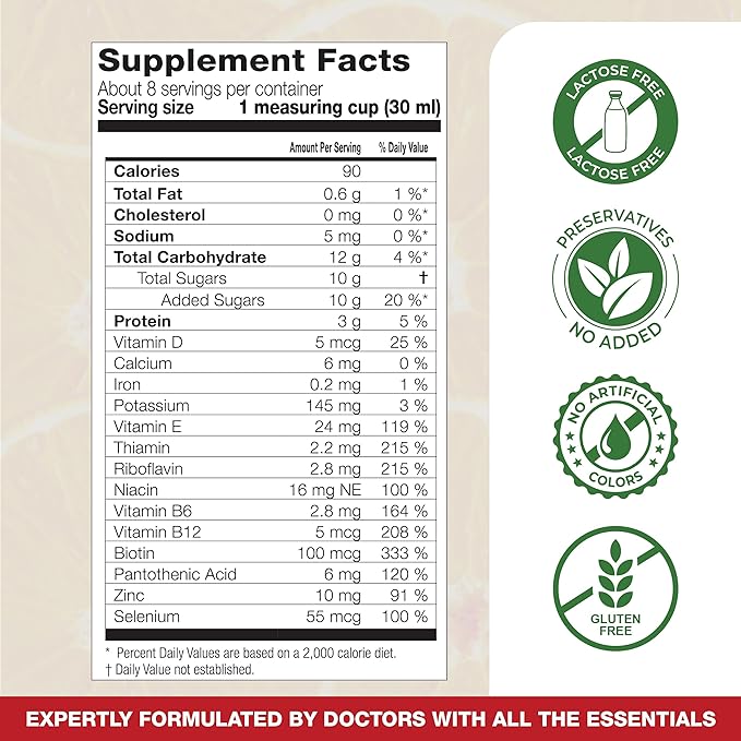 Dr. Wolz Zell Oxygen Immunkomplex Total Immune Support Supplement with Multivitamins, Organic Formula Blend with Zinc, Selenium, Vitamin B Complex, VIT D3, Beta Glucan, Natural Immunity Boost, 250ml
