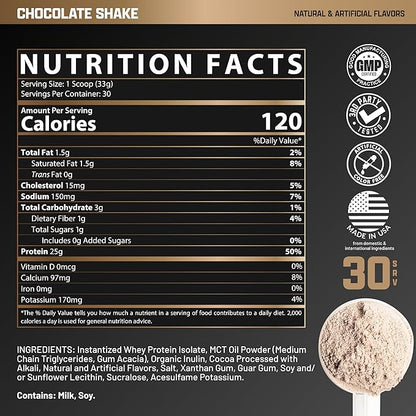 Nutrex Research IsoFit Chocolate Whey Isolate Protein Powder 100% Whey Protein Isolate | Muscle Recovery, Naturally High EAAs | Fast Absorbing, Easy Digestion | (Chocolate Shake 2lbs 30 Servings)