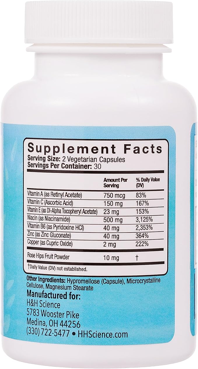 Clear Skin Vitamins for Women & Men - Supplement for Healthy Glowing Skin and Acne Control* - Patented and Dermatologist Developed Hormonal & Cystic Acne Pills