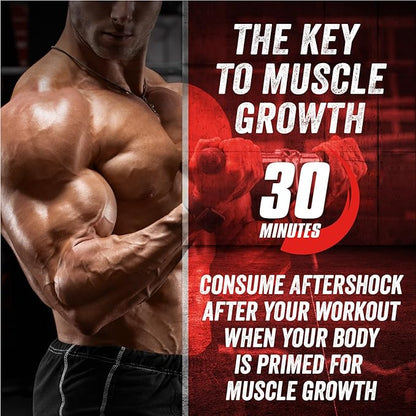 Myogenix Aftershock Post Workout, Unlimited Muscle Growth | Anabolic Whey Protein | Mass Building Carbohydrates | Amino Stack Creatine and Glutamine Plus BCAAs | Shockolate Milk - 2.64 LBS