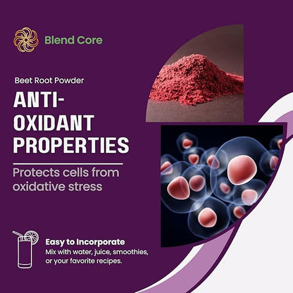 Beet + Boost Organic Beet Root Powder - Berry Flavored SuperBeet - Boost Daily Nutrition, Athletic Performance, Vegan, Lactose-Free, and Non-GMO Beets Root Powder Supplement