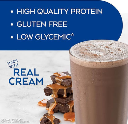 Atkins Protein Rich Shake, Chocolate Caramel Cream, 15g Protein, Low Glycemic, 2g Net Carbs, 1g Sugar, Low Carb Lifestyle, Gluten Free, 12 count