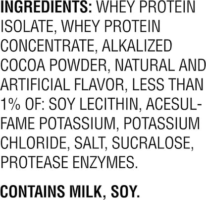 Muscle Milk 100% Whey Protein Powder, Chocolate, 5 Pound, 66 Servings, 25g Protein, 2g Sugar, Low in Fat, NSF Certified for Sport, Energizing Snack, Workout Recovery, Packaging May Vary