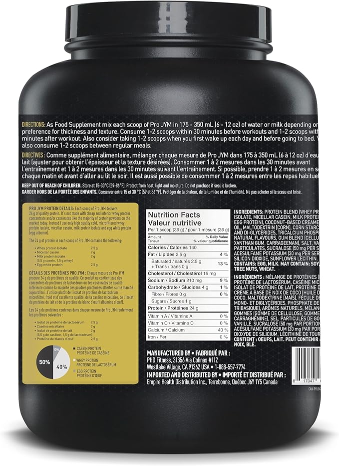 Pro JYM Tahitian Vanilla Protein Powder - Whey Protein Isolates, Casein, & Milk Protein, Lean Muscle Building for Men & Women, JYM Supplement Science, 45 Servings
