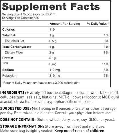 Amy Myers MD Pure Paleo Protein Powder - Clean Grass Fed Pasture Raised Protein - Hormone Free, Non-GMO, Gluten & Dairy Free - Perfect for Keto and Paleo - Double Chocolate- 33.02 oz (936 g)