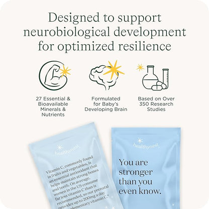 HealthyNest 2nd Trimester Prenatal Vitamin | Pregnancy Support for Fetal Brain Development with Methylfolate, Choline, DHA, Iron, Inositol | 31 Day Supply