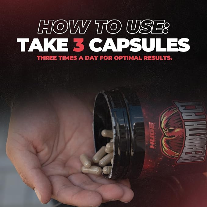 Rebirth PCT Supplement for Men, Most Stacked & Complete Post Cycle Therapy Formula - Science-Backed Ingredients & Optimal Dosages, Supercharge Recovery & Maintain Gains from Your Cycle (270 Capsules)