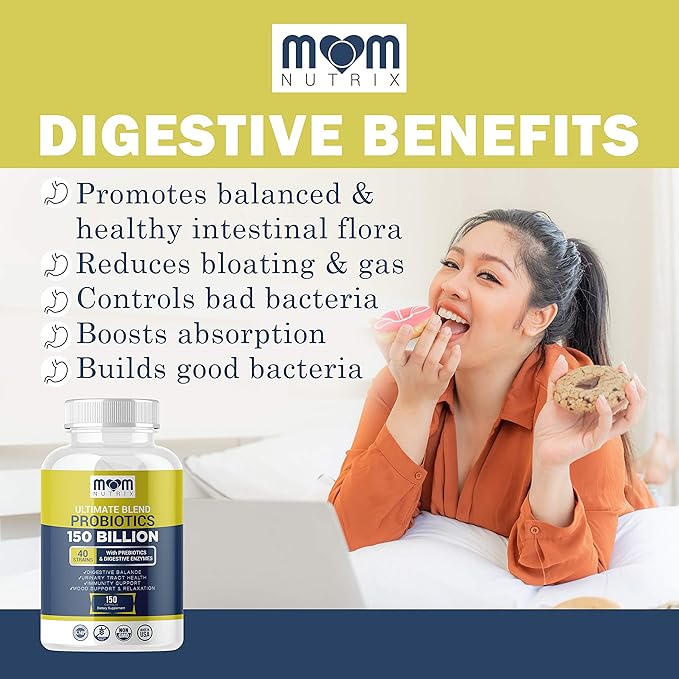 Probiotics 150 Billion CFU - 40 Strain Probiotics for Women, Probiotics for Men and Adults - Shelf Stable Probiotic with Organic Prebiotic - Acidophilus Probiotic - 150 Capsules - Made in USA