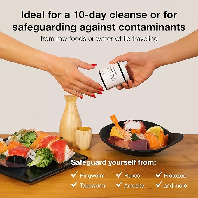 Food Over Drugs Parasite Formula - Full Spectrum Herbal Detox for Humans - 60 ct - Natural Detox & Complete Body Cleanse