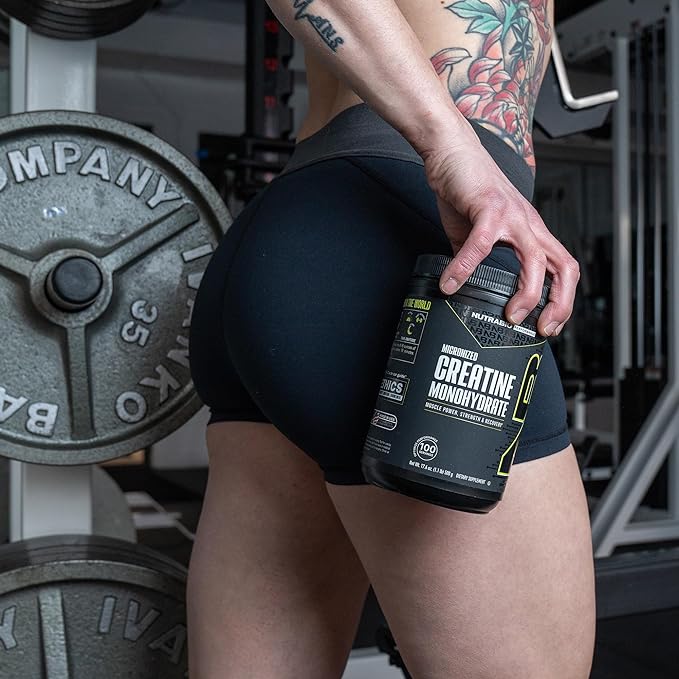 NutraBio Creatine Monohydrate - Micronized Pure Grade - Supports Muscle Energy and Strength - Unflavored, HPLC Tested (500 Grams)