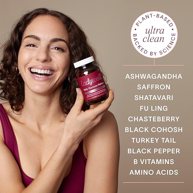 Daily Hormone Balance Capsules - Targeted Women's Health Supplement - Adaptogens, Vitamins, Functional Mushrooms, Amino Acids - Science-Backed, Plant-Based, Naturally-Effective - 60 Capsules