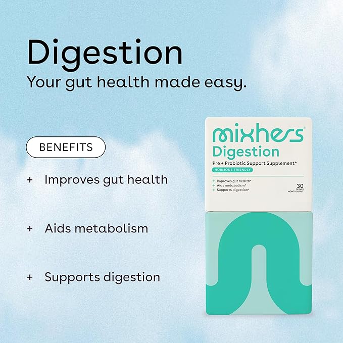 Digestion - Gut Health Supplement - For Metabolism, Digestion & Detox - Prebiotics & Postbiotics Drink Mix - With Bacillus Coagulans & L-Glutamine - 30 Packets - Cherry Limeade