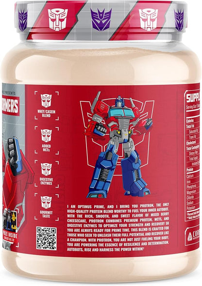 Core Nutritionals | Transformers Protron Protein Blend Nutritional Supplement Formula (Free Prize Inside) for Adults Ages 18+ (2 Pounds, Mixed Berry Cheesecake)