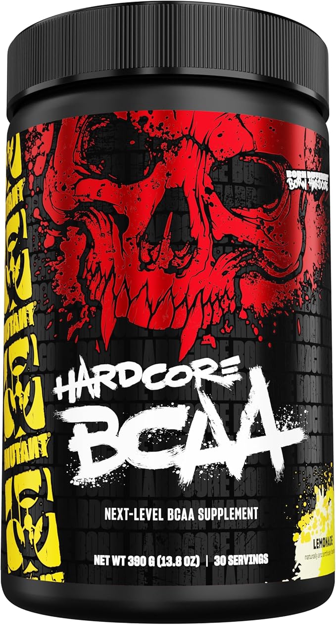 Mutant Hardcore BCAA - Pre, Intra or Post Workout – BCAA Next Level branched-Chain Amino Acids Supplement – Hydration + Recovery - 30 Serving - Lemonade