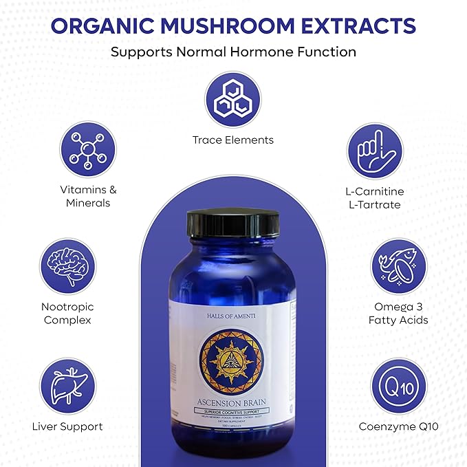 Halls of Amenti - Ascension Brain - Nootropic Supplement (50 Cap)